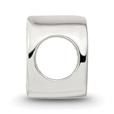 Sterling Silver 925 Polished Letter D Bead Elegant Casted Design